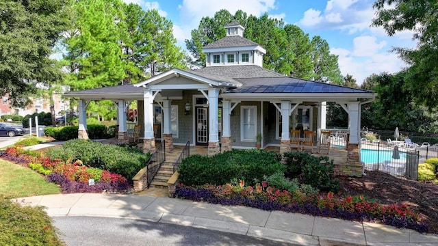 view of front of property with covered porch