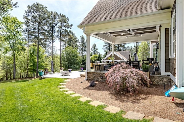 2938 Old Dalton Rd, Rome, GA 30165 - view of yard featuring a patio and ceiling fan