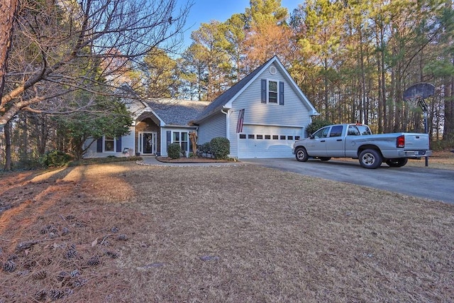 view of front of house with driveway and an attached garage