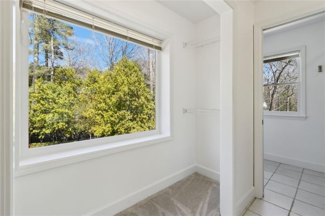 interior space with baseboards