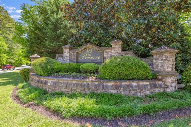 view of community sign