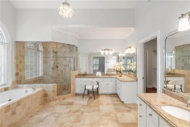 130 Robin Rd, Marietta, GA 30067 - full bathroom featuring plenty of natural light, a shower stall, and a garden tub