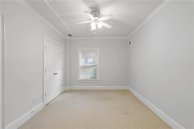 130 Robin Rd, Marietta, GA 30067 - unfurnished room with a ceiling fan, light colored carpet, crown molding, and baseboards