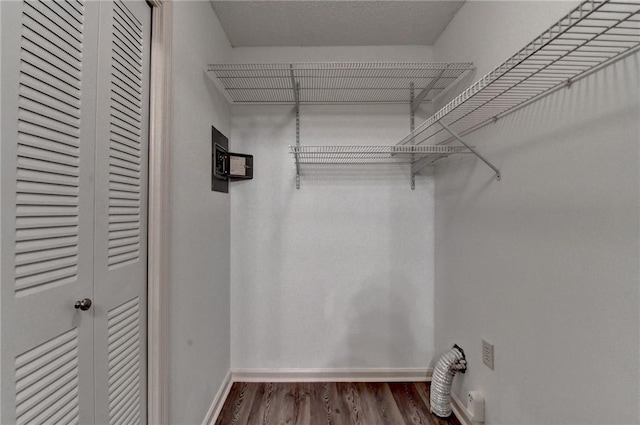 spacious closet featuring wood finished floors