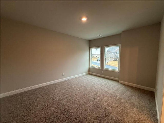 view of carpeted empty room