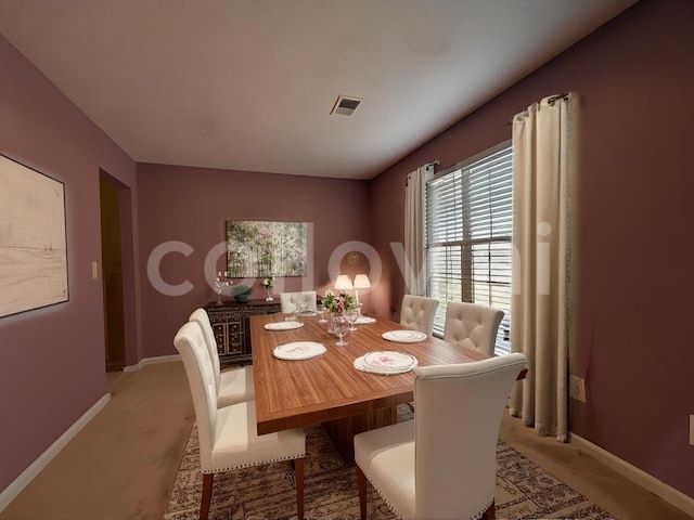 view of dining area