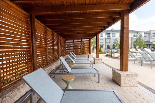 5448 Howington Ct E Unit 194, Buford, GA 30518 - wooden deck with outdoor lounge area
