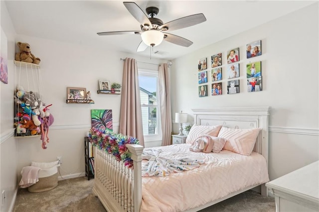 5225 Stonehaven Vw, Cumming, GA 30040 - bedroom featuring carpet floors, ceiling fan, and baseboards