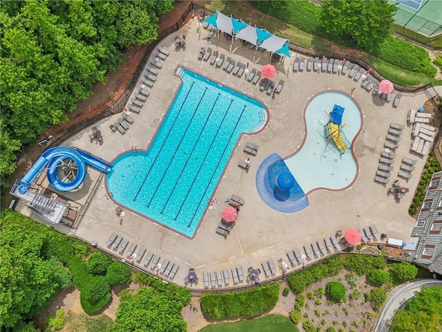 5225 Stonehaven Vw, Cumming, GA 30040 - aerial view of a pool