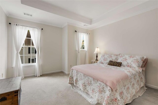 735 Neel Reid Dr, Roswell, GA 30075 - carpeted bedroom with visible vents, ornamental molding, and multiple windows