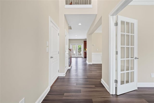 29 Lankford Rd, Tucker, GA 30084 - hall with dark wood finished floors, baseboards, and recessed lighting