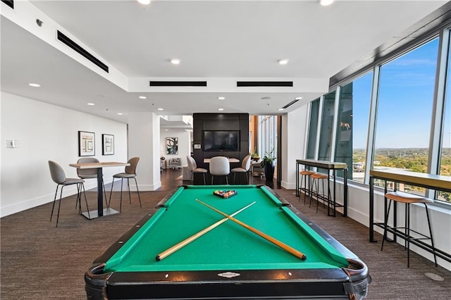 rec room with pool table