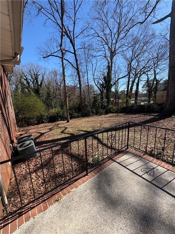 view of patio with central AC