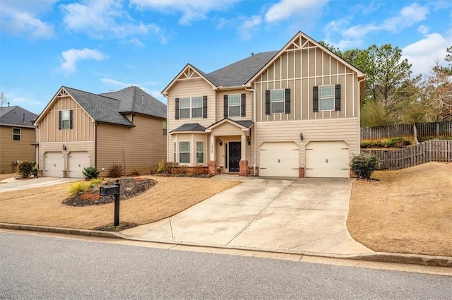 view of front of house featuring a garage