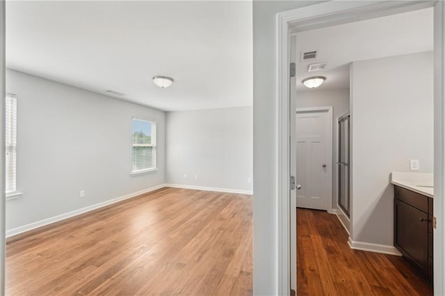 interior space featuring hardwood / wood-style floors