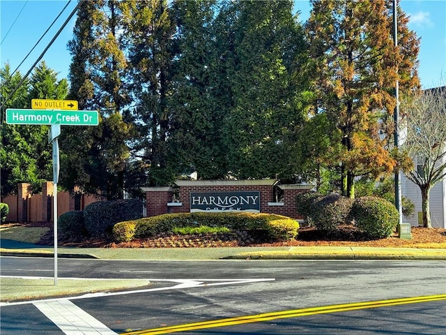 view of community sign