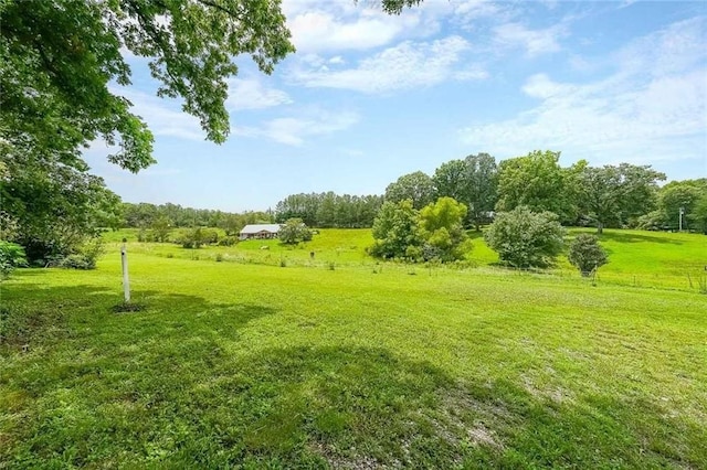 view of yard featuring a rural view