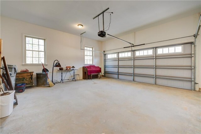 garage featuring a garage door opener