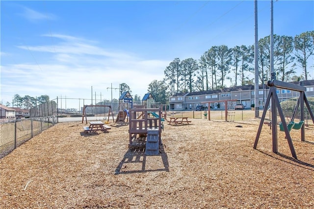 view of jungle gym