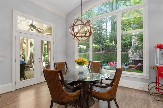 sunroom with french doors