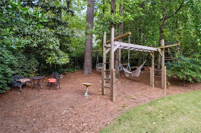 view of jungle gym