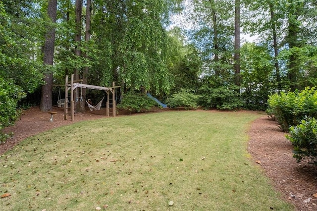 view of grassy yard