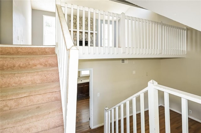 2325 E Hill Way, Norcross, GA 30071 - stairs featuring wood finished floors