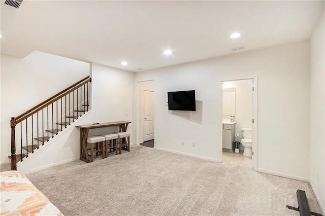 view of carpeted living room