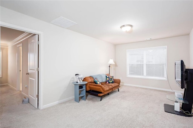 637 Little Bear Loop, Canton, GA 30114 - sitting room featuring carpet, baseboards, and ornamental molding