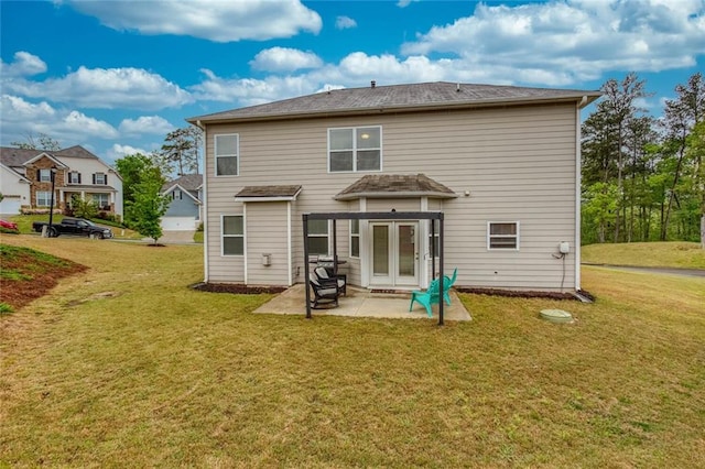 637 Little Bear Loop, Canton, GA 30114 - rear view of house with a patio area and a lawn