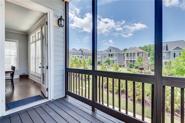 3108 Huntington Pl, Milton, GA 30004 - unfurnished sunroom with a residential view