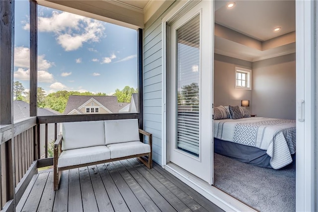 3108 Huntington Pl, Milton, GA 30004 - wooden deck with an outdoor hangout area