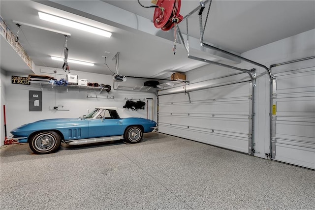 3108 Huntington Pl, Milton, GA 30004 - garage with electric panel and a garage door opener