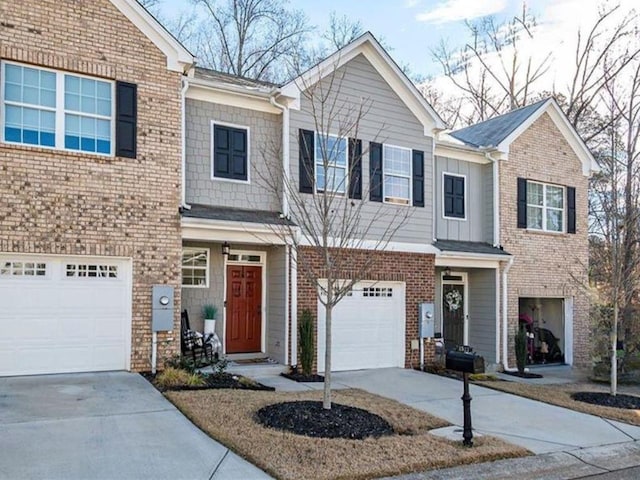 view of property with a garage