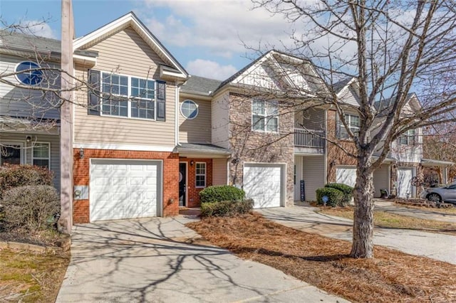 view of property featuring a garage