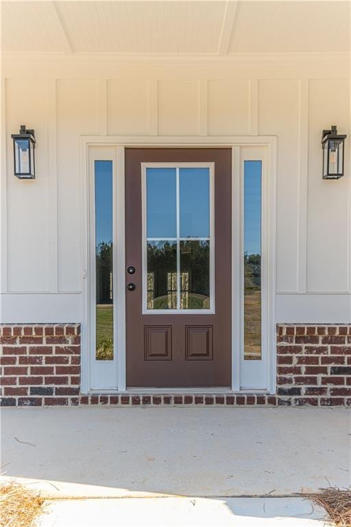 view of doorway to property