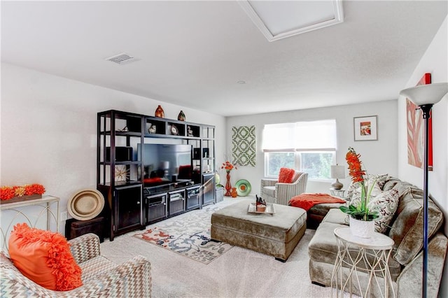 view of carpeted living room