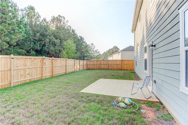 view of yard featuring a patio area