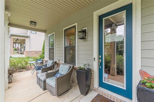 view of patio / terrace featuring covered porch