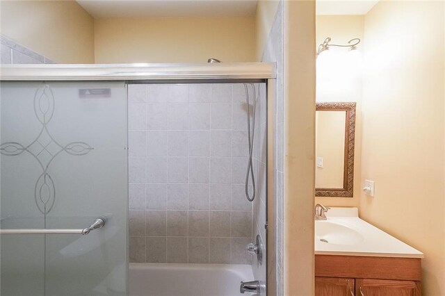 3416 Harrison Rd, Atlanta, GA 30344 - full bath with shower / bath combination with glass door and vanity
