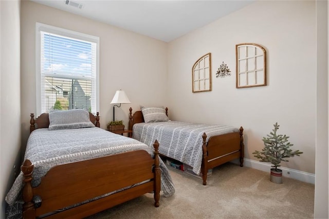 bedroom with carpet