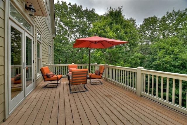 view of wooden deck