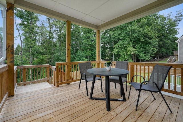 view of wooden terrace