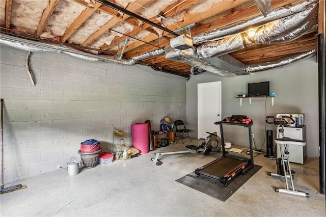 view of exercise area