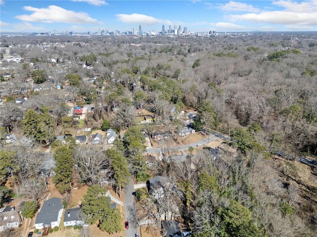 aerial view featuring a city view