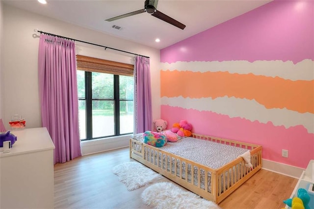 3960 Stock Rd, Monroe, GA 30656 - bedroom featuring light wood finished floors, recessed lighting, and ceiling fan