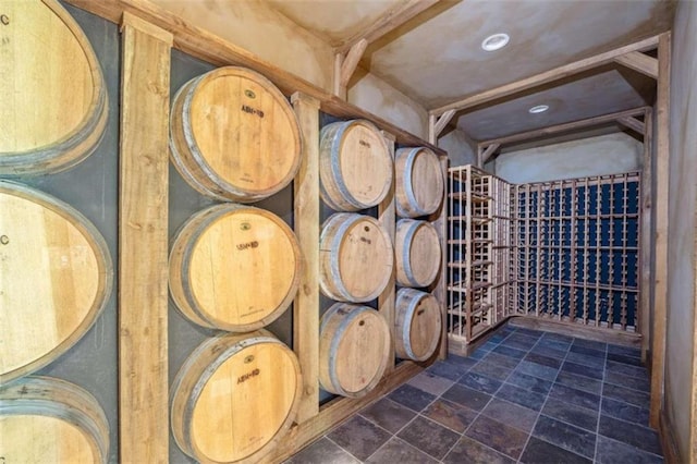 view of wine cellar