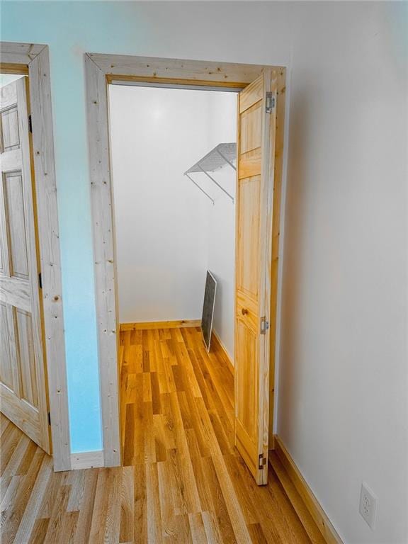 interior space featuring light wood-type flooring