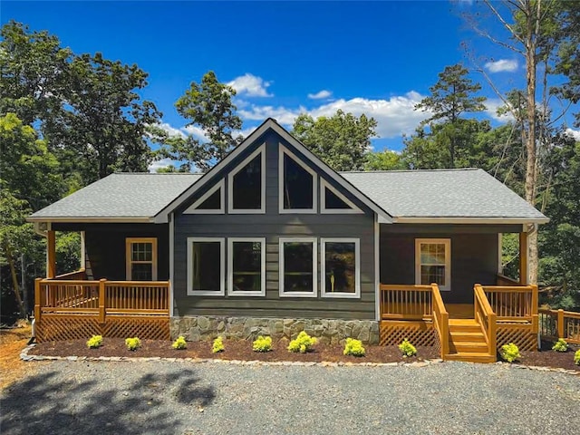 view of front of home with covered porch