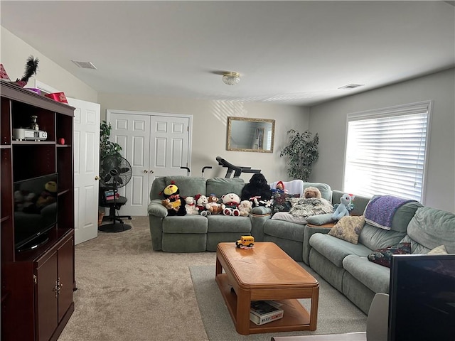 view of carpeted living room